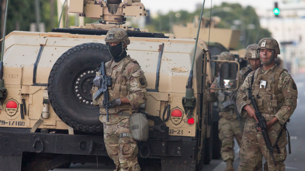 CA national Guards LA. California US. May 31 2020