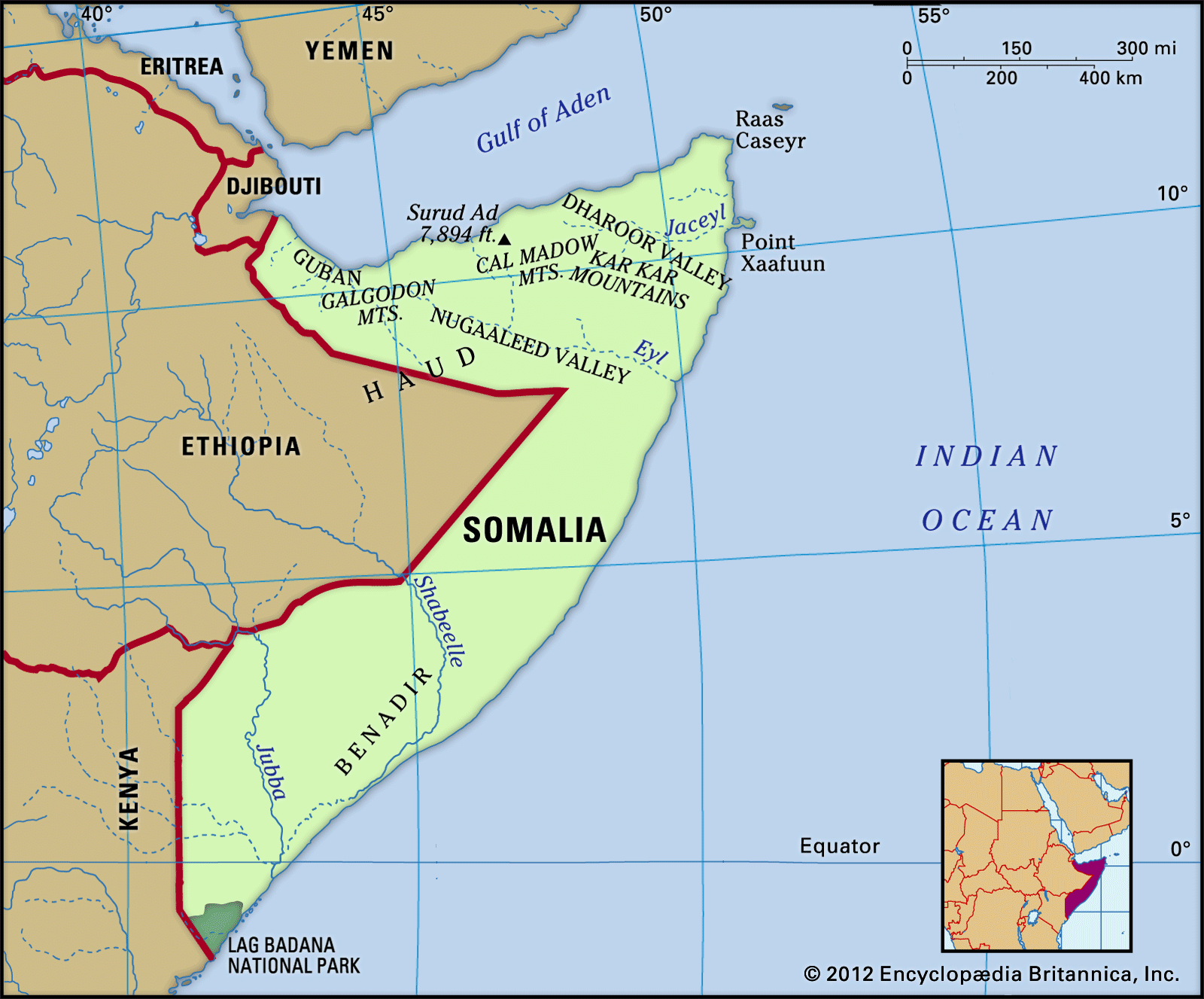somalia map